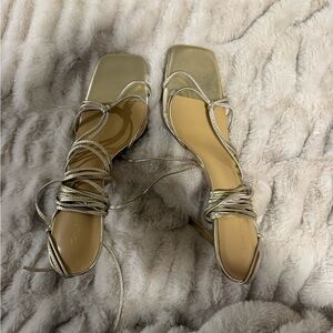 Tony Bianco Gold Strappy Heels